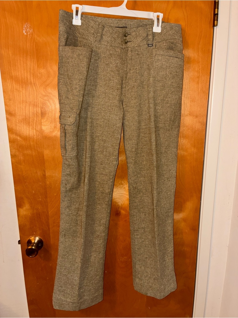 Rei womens Olive-Grey Dress Hemp Cargo Pants Sz 12